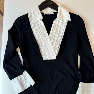 Anne Fontaine black tuxedo top